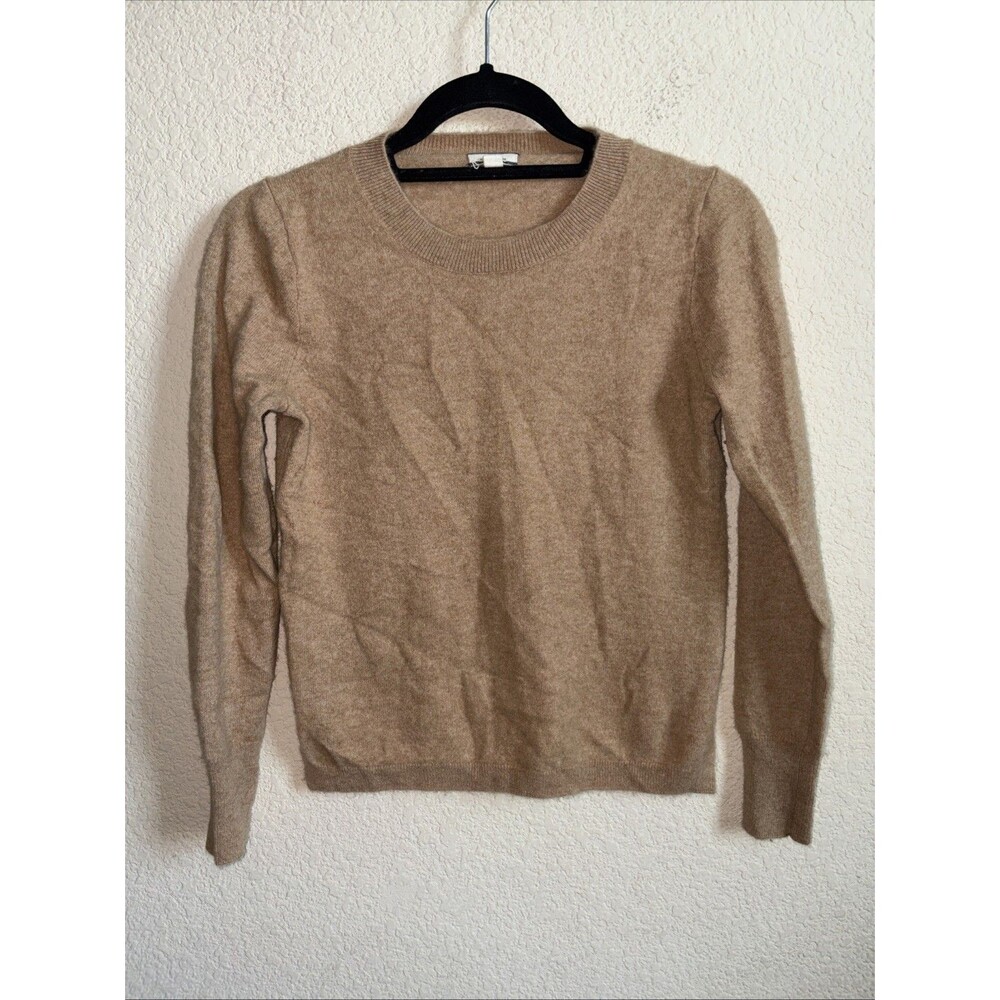 J Crew Cashmere Classic Fit Crewneck Sweater Tan Camel Women S Preppy Luxury